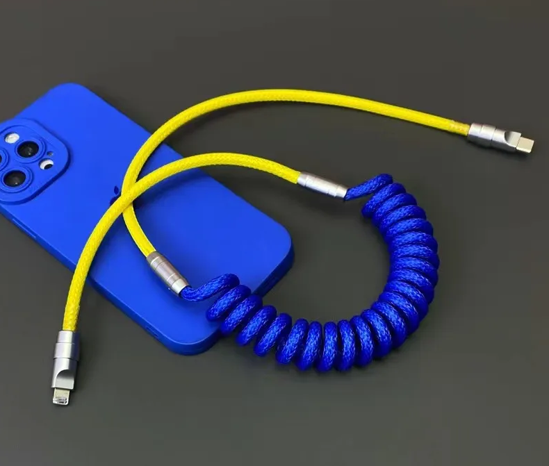thicc USB-A to USB-C Braided Spring Cable