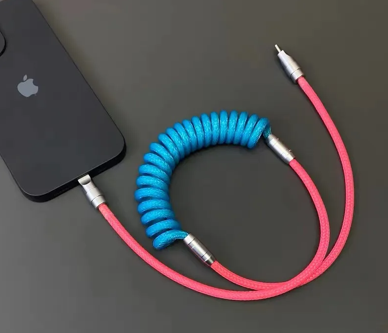 thicc USB-A to USB-C Braided Spring Cable