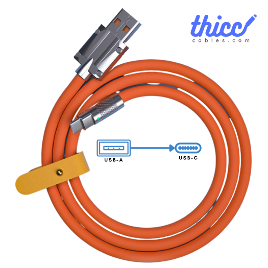 thicc USB-A to USB-C Silicone Cable