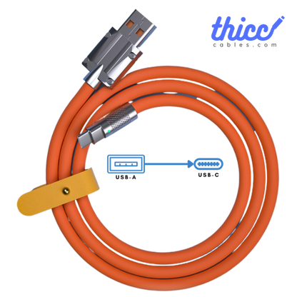 thicc USB-A to USB-C Silicone Cable